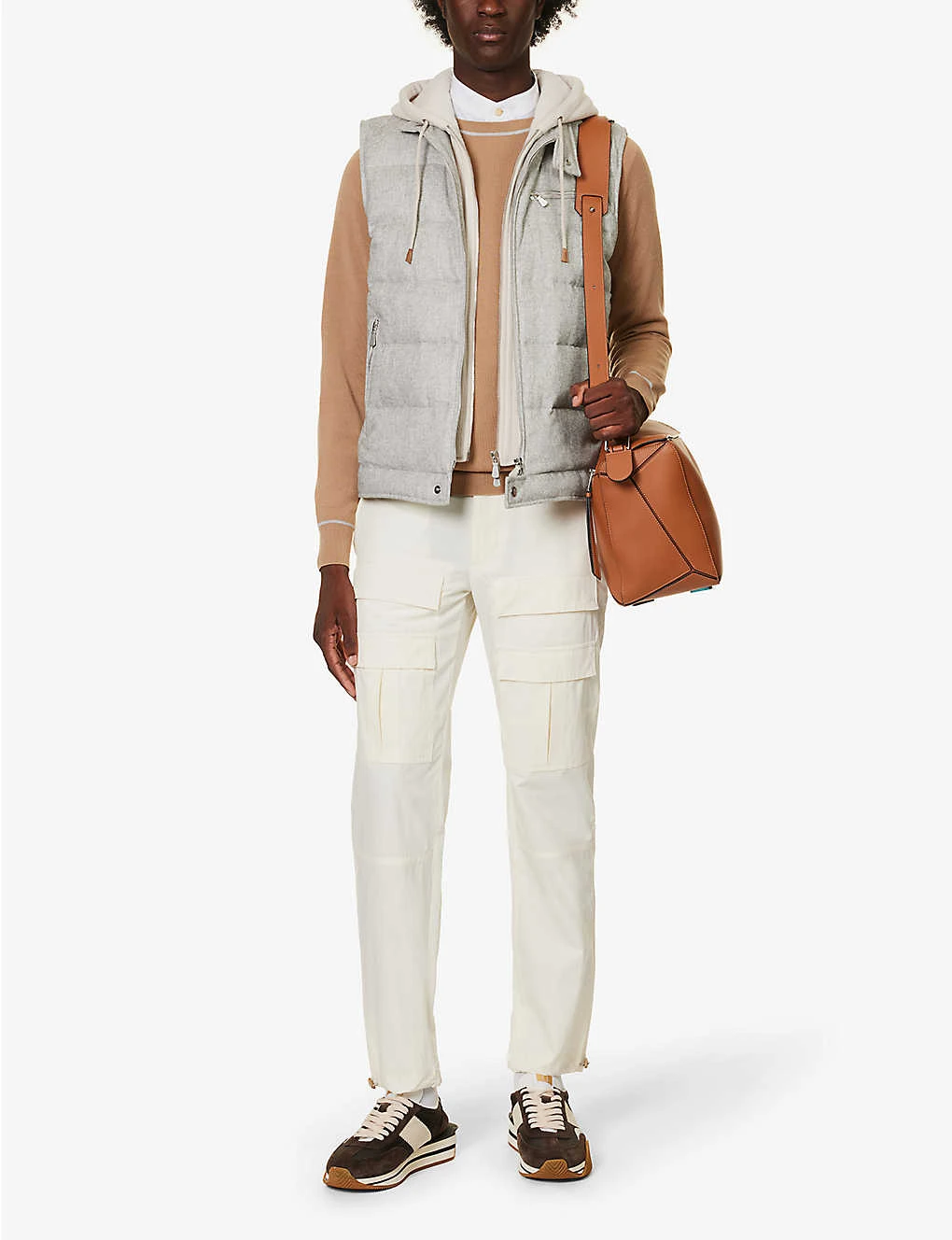 ELEVENTY Funnel-neck Silk And Cashmere-blend Gilet 2 ELEVENTY Funnel-neck Silk And Cashmere-blend Gilet - Image 2