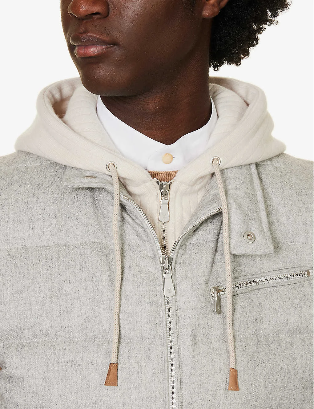 ELEVENTY Funnel-neck Silk And Cashmere-blend Gilet 5 ELEVENTY Funnel-neck Silk And Cashmere-blend Gilet - Image 5