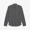 THE KOOPLES Floral-print Straight-fit Woven Shirt
