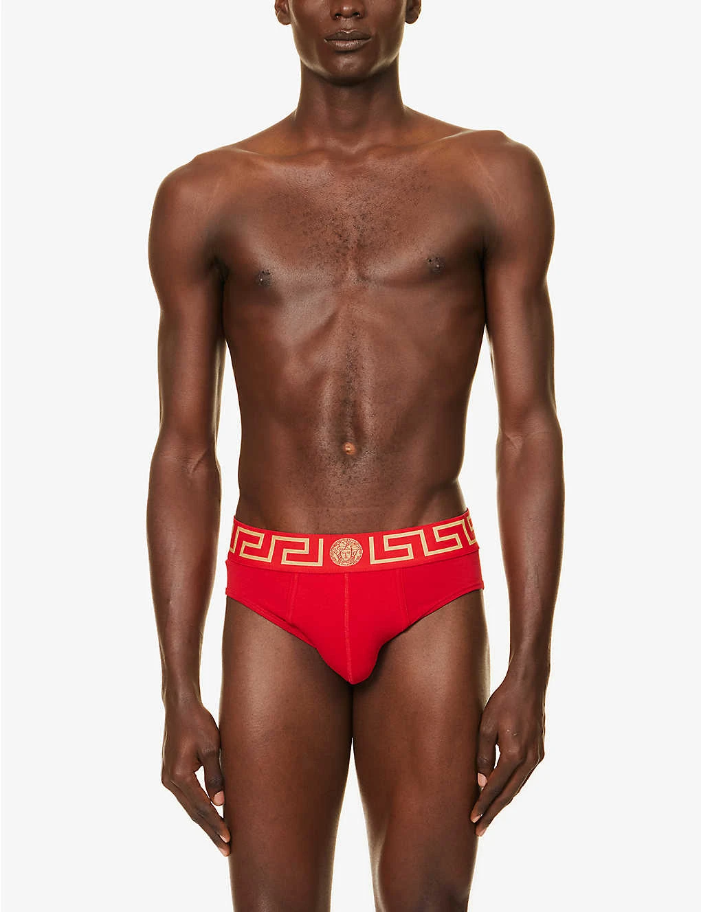 Versace Logo-waistband Low-rise Stretch-cotton Briefs 2 Versace Logo-waistband Low-rise Stretch-cotton Briefs - Image 2