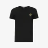 Versace Brand-print Crewneck Stretch-cotton T-shirt