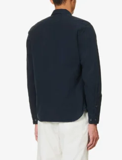 Lens-pocket Button-down Cotton-poplin Shirt -Falkeis Store R04189376 TOTALECLIPSE ALT03