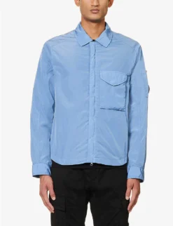 Chrome-R Lens-compartment Regular-fit Shell Hooded Overshirt -Falkeis Store R04189377 RIVIERA ALT02