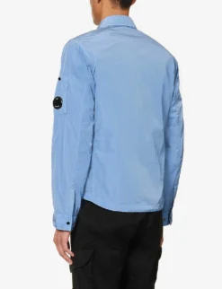 Chrome-R Lens-compartment Regular-fit Shell Hooded Overshirt -Falkeis Store R04189377 RIVIERA ALT03