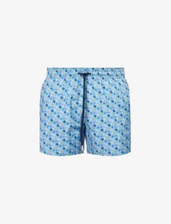 Vilebrequin Graphic-pattern Slip-pocket Stretch Recycled-polyamide Swim Shorts