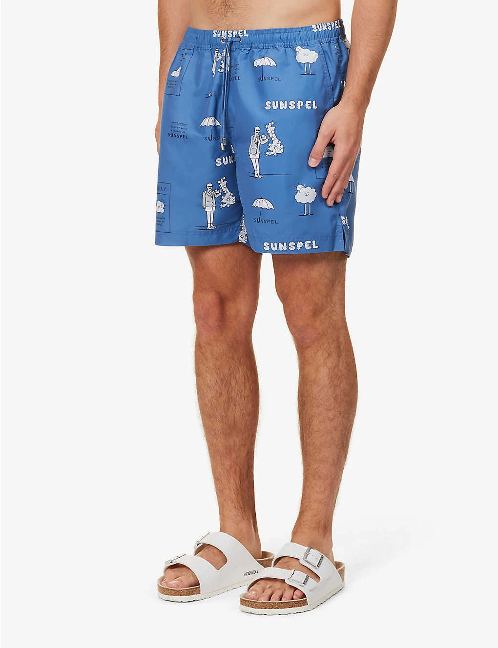 Sunspel Forecast Logo-pattern Recycled-polyester Swim Shorts 3 Sunspel Forecast Logo-pattern Recycled-polyester Swim Shorts - Image 3