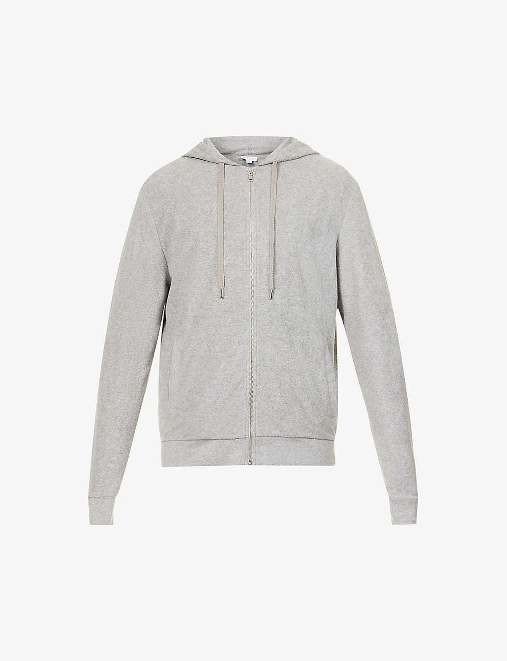 Sunspel Ribbed-trim Slip-pocket Cotton-towelling Hoody 1 Sunspel Ribbed-trim Slip-pocket Cotton-towelling Hoody