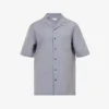 Sunspel Camp-collar Short-sleeved Cotton-blend Shirt