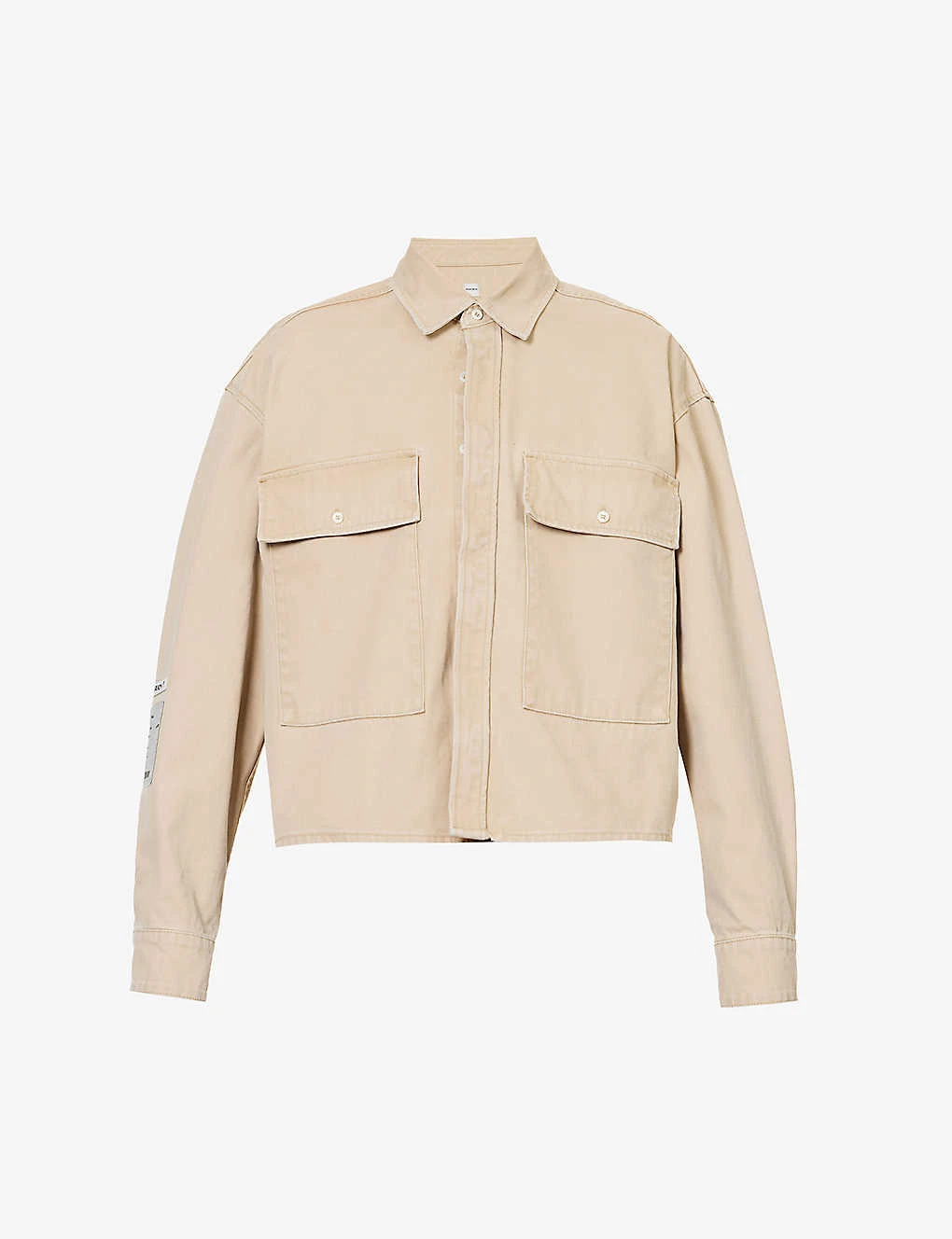 Brand-print Boxy-fit Cotton-canvas Shirt 1 Brand-print Boxy-fit Cotton-canvas Shirt