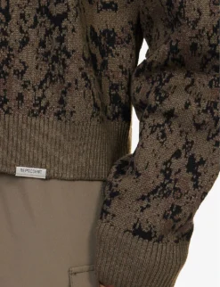 Represent Abstract-pattern Crewneck Cotton And Cashmere Sweatshirt -Falkeis Store R04195321 CAMO ALT04