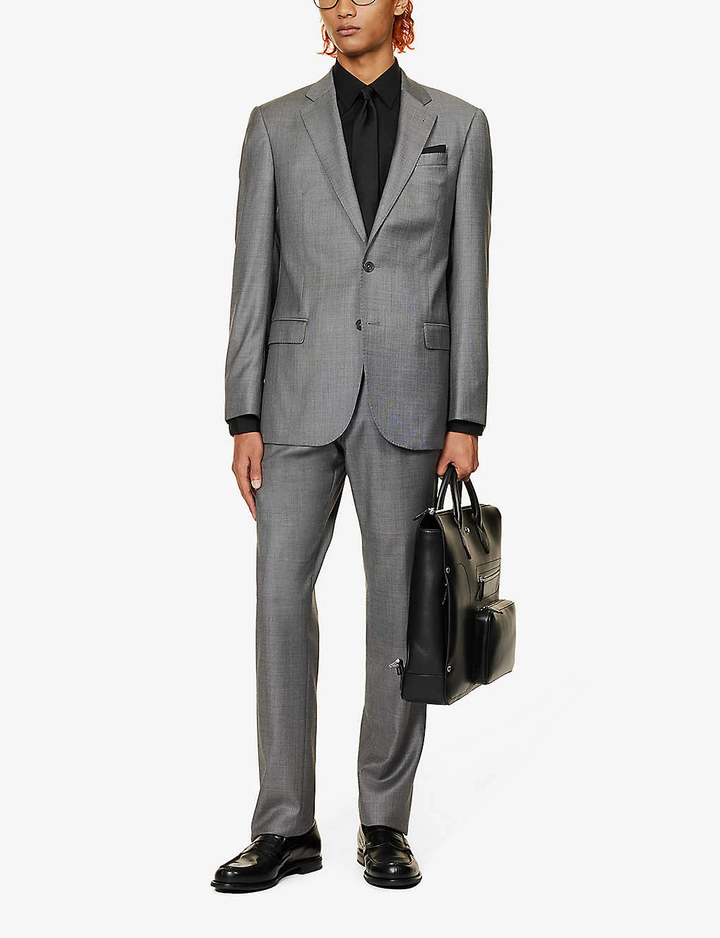 Emporio Armani Single-breasted Regular-fit Wool Suit 2 Emporio Armani Single-breasted Regular-fit Wool Suit - Image 2