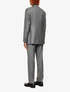 Emporio Armani Single-breasted Regular-fit Wool Suit 11 Emporio Armani Single-breasted Regular-fit Wool Suit -Falkeis Store R04196981 GRIGIOSCURO ALT03