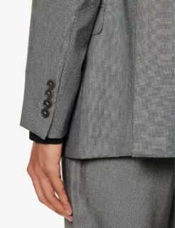 Emporio Armani Single-breasted Regular-fit Wool Suit 13 Emporio Armani Single-breasted Regular-fit Wool Suit -Falkeis Store R04196981 GRIGIOSCURO ALT05