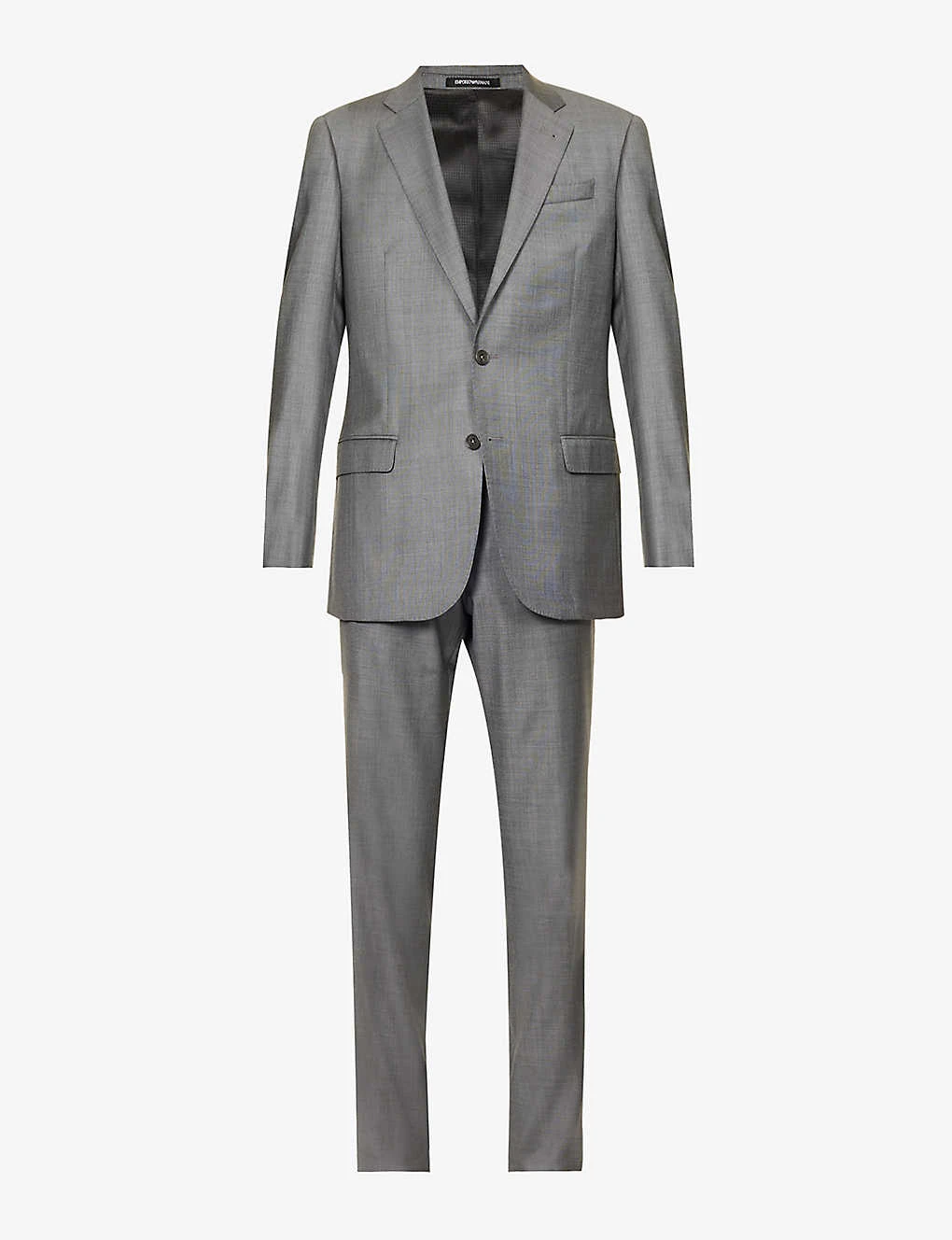 Emporio Armani Single-breasted Regular-fit Wool Suit 1 Emporio Armani Single-breasted Regular-fit Wool Suit