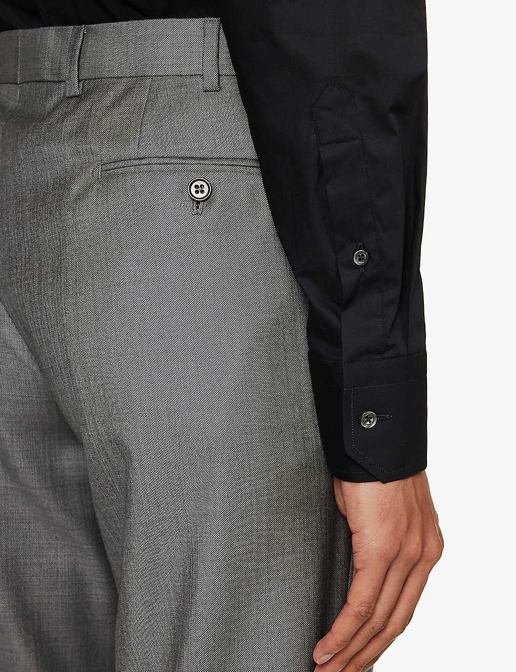 Emporio Armani Spread-collar Regular-fit Stretch-cotton Shirt 5 Emporio Armani Spread-collar Regular-fit Stretch-cotton Shirt - Image 5