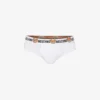 MOSCHINO Pack Of Two Logo-waistband Stretch-cotton Briefs