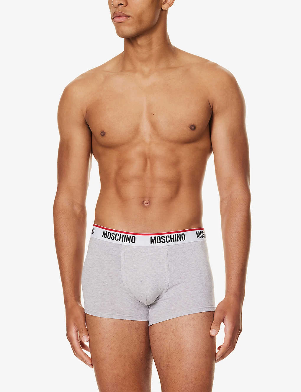 MOSCHINO Branded-waistband Pack Of Two Stretch-cotton Trunks 2 MOSCHINO Branded-waistband Pack Of Two Stretch-cotton Trunks - Image 2