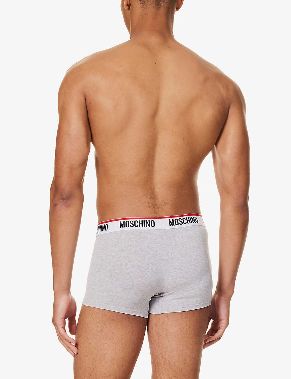 MOSCHINO Branded-waistband Pack Of Two Stretch-cotton Trunks 3 MOSCHINO Branded-waistband Pack Of Two Stretch-cotton Trunks - Image 3