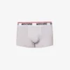 MOSCHINO Branded-waistband Pack Of Two Stretch-cotton Trunks