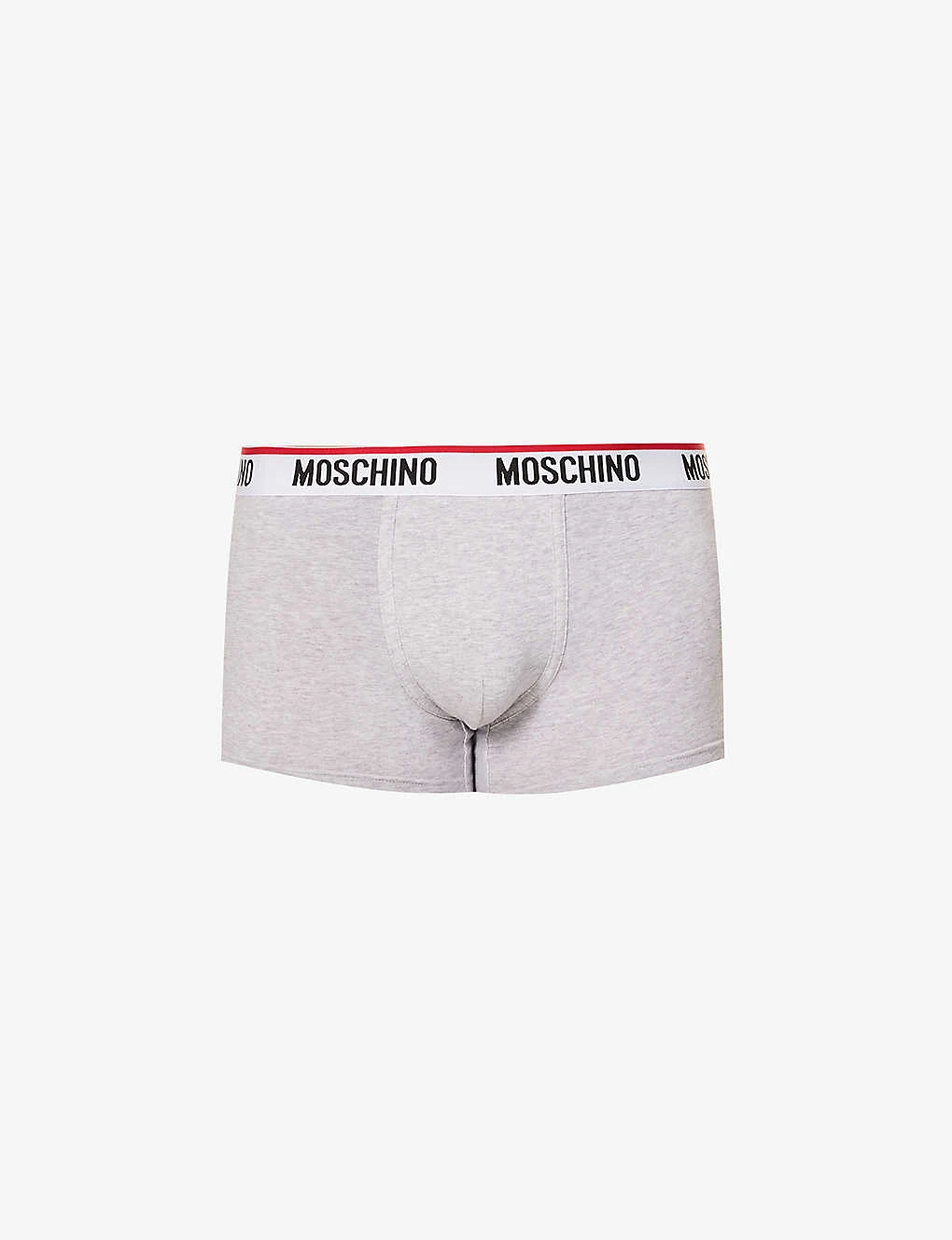 MOSCHINO Branded-waistband Pack Of Two Stretch-cotton Trunks 1 MOSCHINO Branded-waistband Pack Of Two Stretch-cotton Trunks