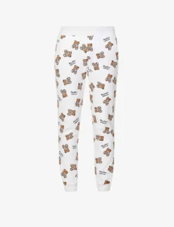 MOSCHINO Toy Bear Graphic-print Stretch-cotton Pyjama Bottoms