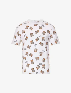 MOSCHINO Graphic-print Regular-fit Stretch-cotton T-shirt