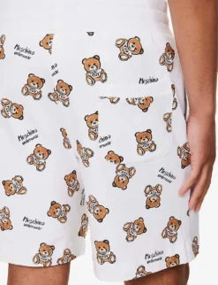 MOSCHINO Graphic-print Regular-fit Stretch-cotton Shorts -Falkeis Store R04199701 FANTASYPRINTWHITE1 ALT04