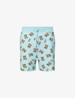 MOSCHINO Toy Bear Graphic-print Stretch-cotton Pyjama Shorts