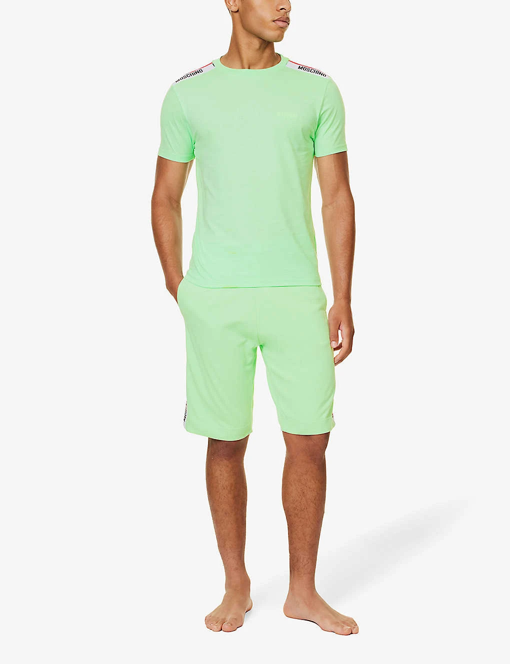 MOSCHINO Logo-tape Regular-fit Cotton T-shirt 2 MOSCHINO Logo-tape Regular-fit Cotton T-shirt - Image 2