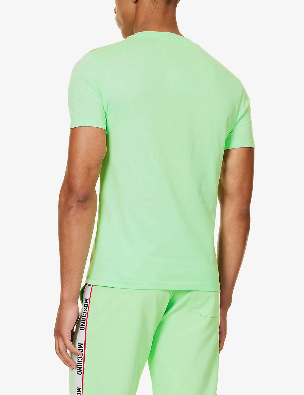 MOSCHINO Logo-tape Regular-fit Cotton T-shirt 4 MOSCHINO Logo-tape Regular-fit Cotton T-shirt - Image 4