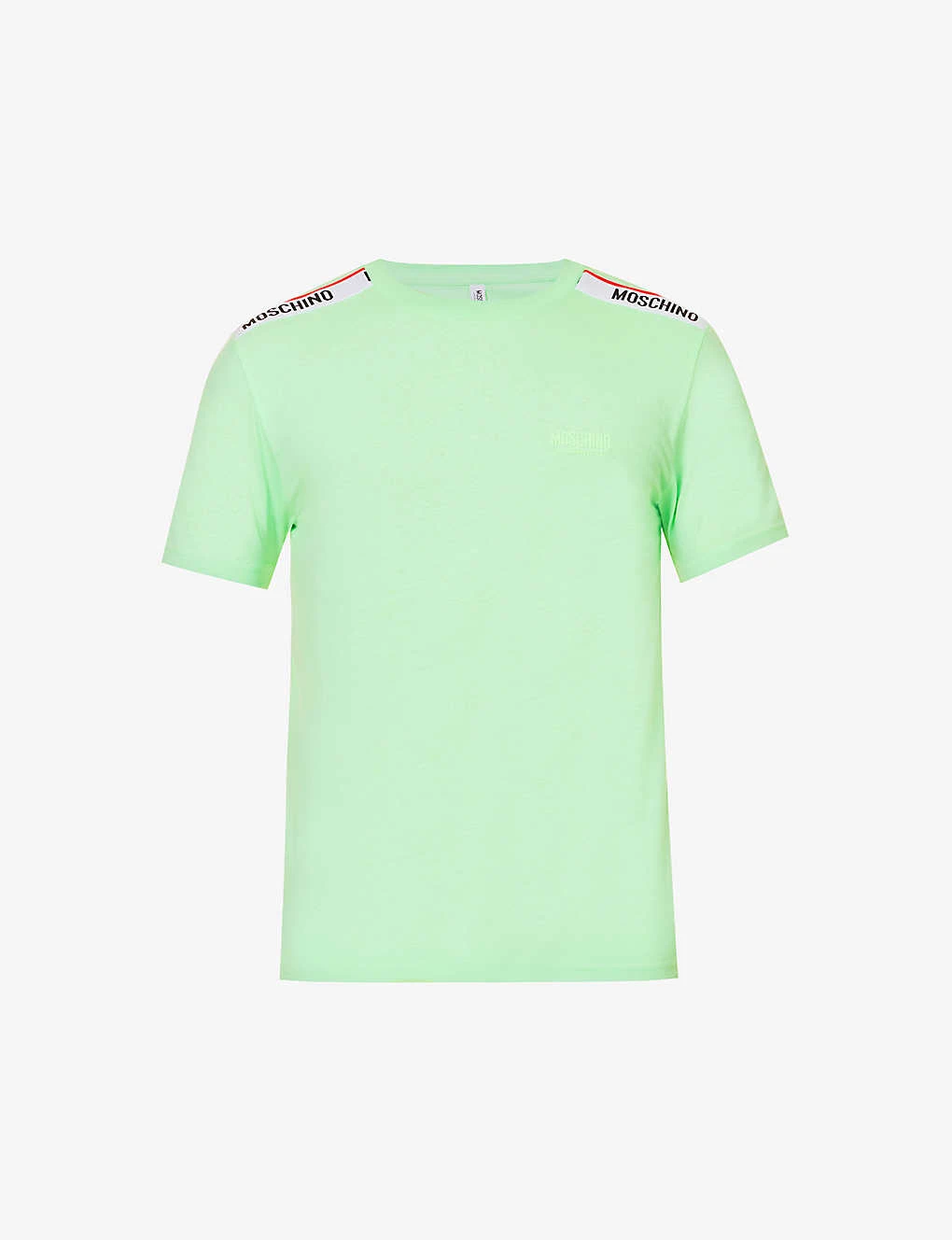 MOSCHINO Logo-tape Regular-fit Cotton T-shirt 1 MOSCHINO Logo-tape Regular-fit Cotton T-shirt