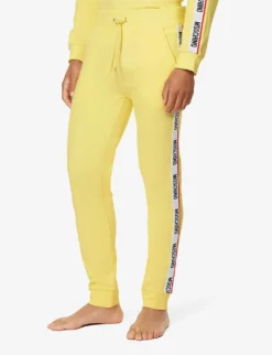 MOSCHINO Brand-tape Slip-pocket Stretch-cotton Jogging Bottoms 7 MOSCHINO Brand-tape Slip-pocket Stretch-cotton Jogging Bottoms -Falkeis Store R04199712 YELLOW21 ALT02