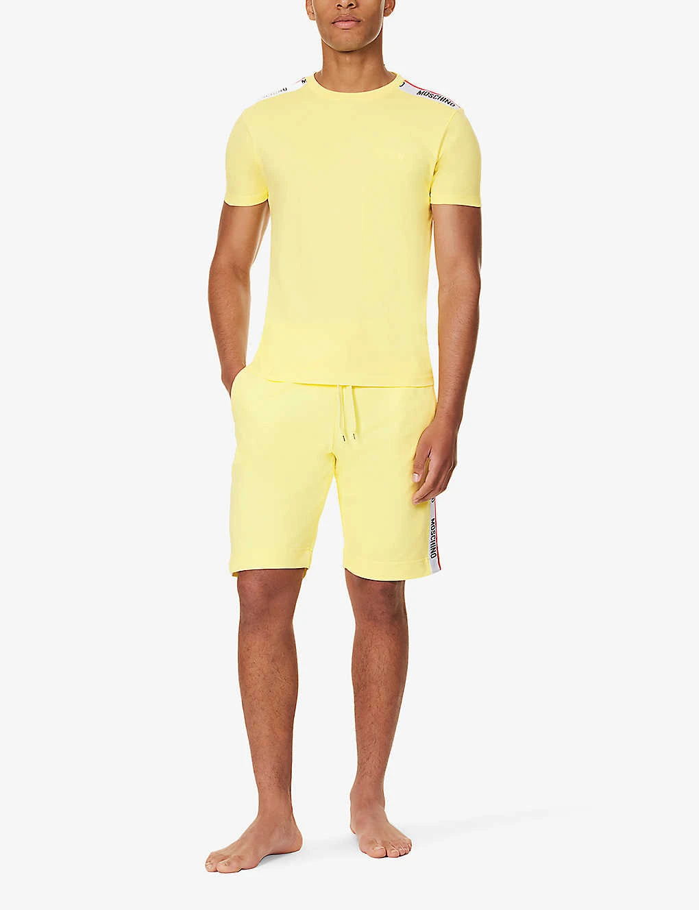 MOSCHINO Logo-tape Stretch-cotton Shorts 2 MOSCHINO Logo-tape Stretch-cotton Shorts - Image 2