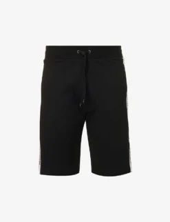 MOSCHINO Brand-tape Slip-pocket Stretch-cotton Shorts