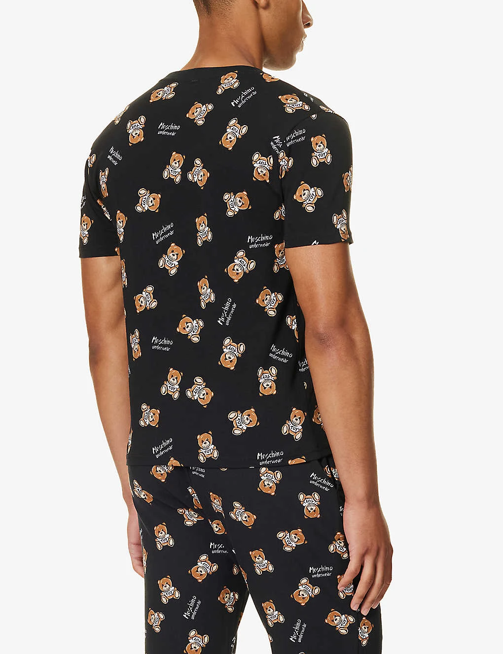 MOSCHINO Bear-motif Crewneck Stretch-cotton T-shirt 4 MOSCHINO Bear-motif Crewneck Stretch-cotton T-shirt - Image 4