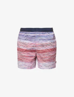 Missoni Stripe-pattern Brand-patch Swim Shorts
