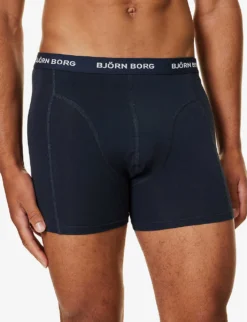 Bjorn Borg Pack Of Three Branded-waistband Stretch-cotton Boxers -Falkeis Store R04202557 MULTIPACK1 ALT03