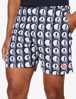 ORLEBAR BROWN Check-pattern Waist-adjuster Swim Shorts -Falkeis Store R04206143 DRNOOPENINGSCENE ALT04